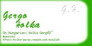 gergo holka business card